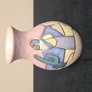 Vintage R Gonza Mexican Hand Crafted Southwestern Etched Pottery